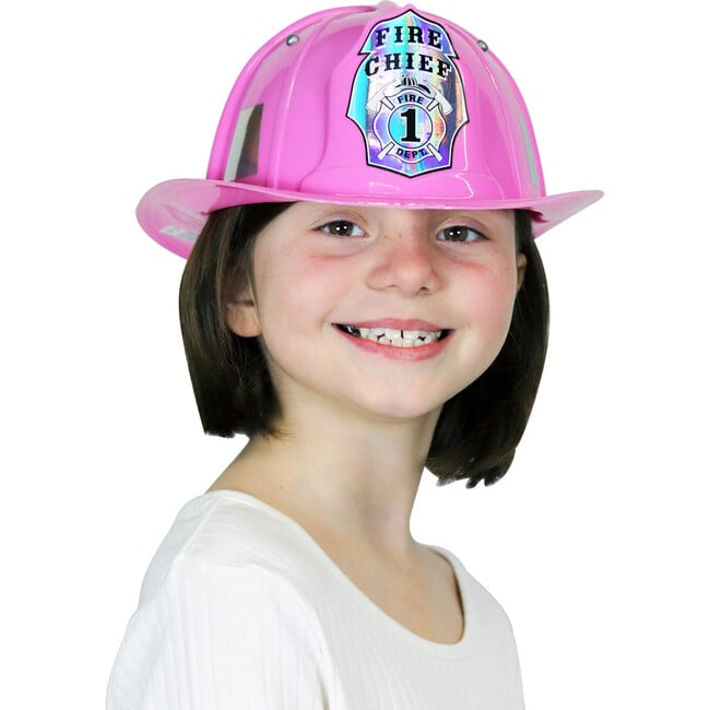 Jr. Firefighter Helmet, Pink - Costume Accessories - 2