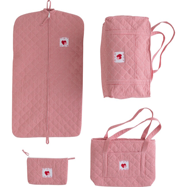 Quilted Luggage Full Set, Hearts