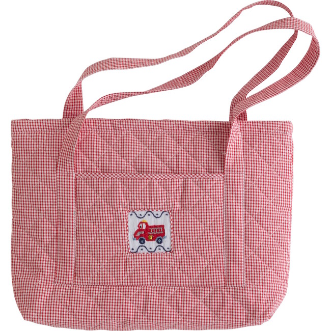 Quilted Luggage Tote, Fire Truck