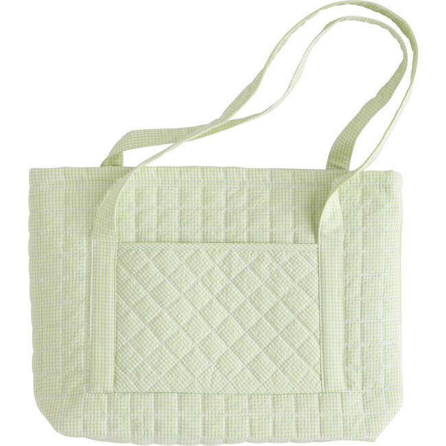 Quilted Luggage Tote, Green