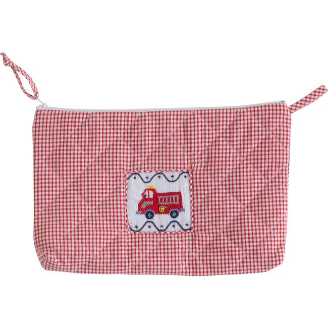 Quilted Luggage Cosmetic Bag, Fire Truck