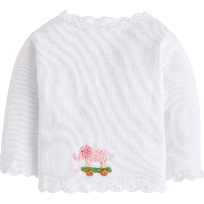 Crochet Sweater, Pink Elephant - Sweaters - 2