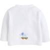 Crochet Sweater, Blue Elephant - Sweaters - 2