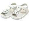 Suzanne T-Strap Sandal, White - Sandals - 1 - thumbnail