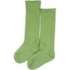 Crochet Knee High Socks, Sage - Socks - 1 - thumbnail