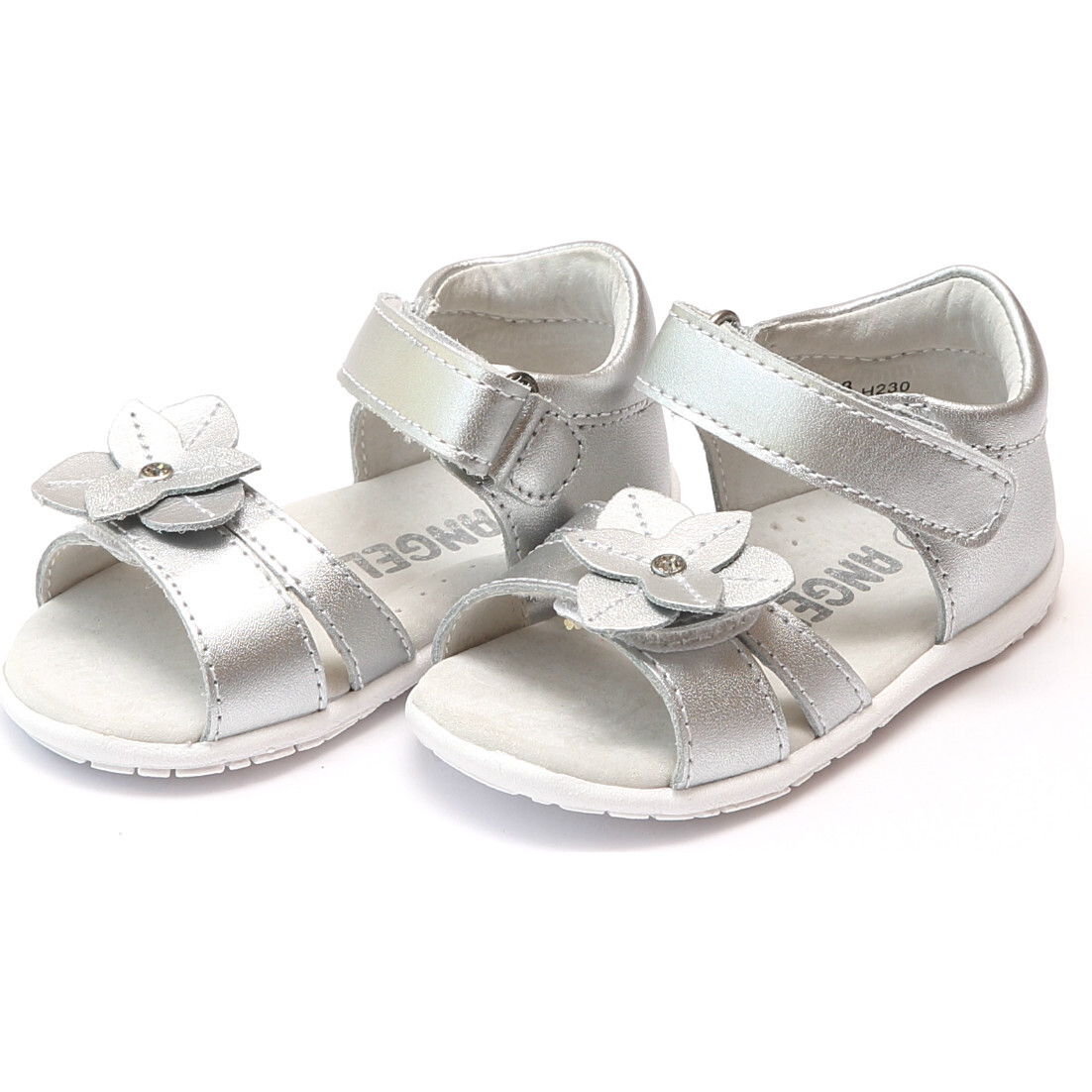 Nancy Jeweled Flower Sandal, Silver - Sandals - 1