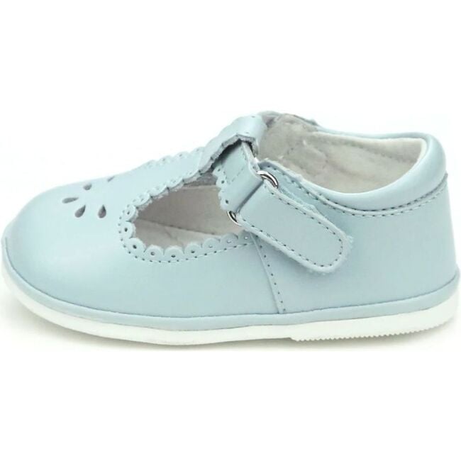 Dottie Scalloped T-Strap Mary Jane, Light Blue - Mary Janes - 3