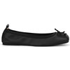 Women's Caroline Square Toe Leather Ballet Flat, Black - Flats - 1 - thumbnail