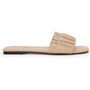 Women's Nyla Square Toe Gathered Ruffle Strap Slide, Beige - Sandals - 1 - thumbnail