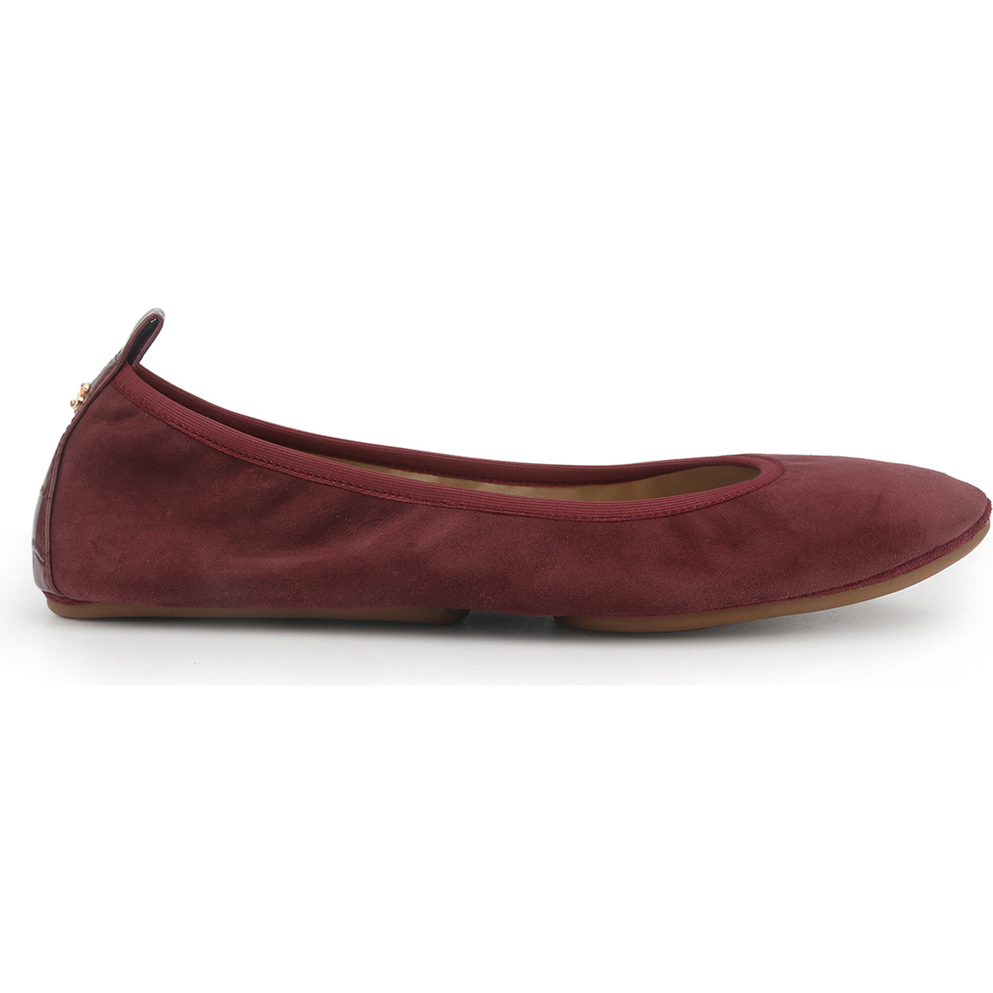Women's Vienna Pointed Toe Foldable Ballet Flat, Amarena Suede - Flats - 1