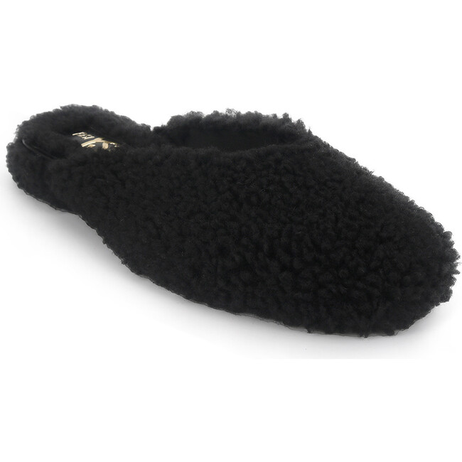 Women's Jessy Faux Shearling Mule, Black - Slip Ons - 2