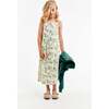 Sansi Floral Print Sleeveless Midi Dress, Green - Dresses - 2
