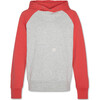 Clyde Oversized Contrast Raglan Sleeve Hoodie, Heather Grey - Sweatshirts - 1 - thumbnail