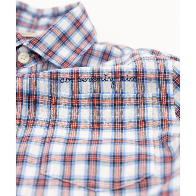 Tim Pocket Woven Check Long Sleeve Shirt, Red - Shirts - 3