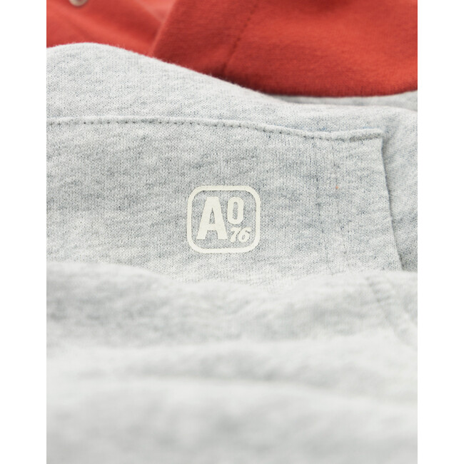 Clyde Oversized Contrast Raglan Sleeve Hoodie, Heather Grey - Sweatshirts - 2