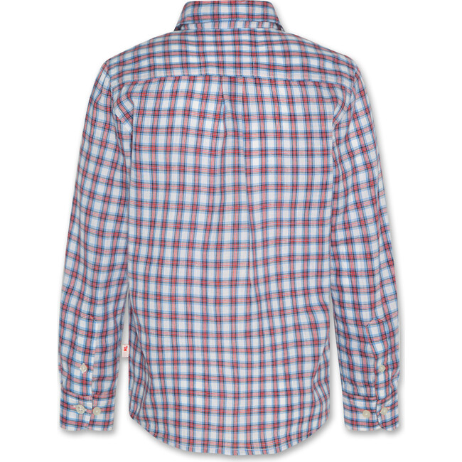 Tim Pocket Woven Check Long Sleeve Shirt, Red - Shirts - 6