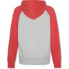 Clyde Oversized Contrast Raglan Sleeve Hoodie, Heather Grey - Sweatshirts - 4