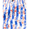 Garden Print Striped Swimshorts, Navy And White - Swim Trunks - 4