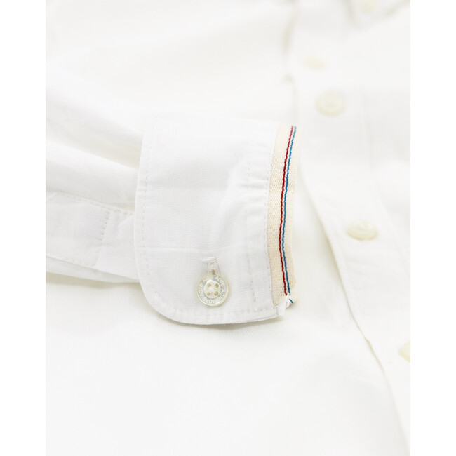 Axel Classic Oxford AO76 Embroidered Plain Shirt, White - Shirts - 3