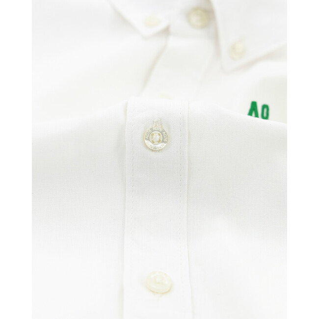 Axel Classic Oxford AO76 Embroidered Plain Shirt, White - Shirts - 4