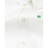 Axel Classic Oxford AO76 Embroidered Plain Shirt, White - Shirts - 4