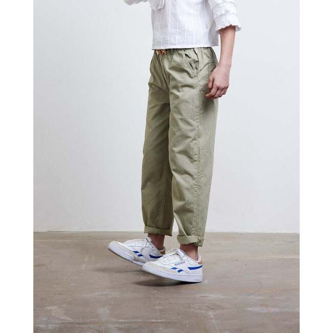 Alba High Rise Baloon Fit Ankle Pants, Light Olive - Pants - 4