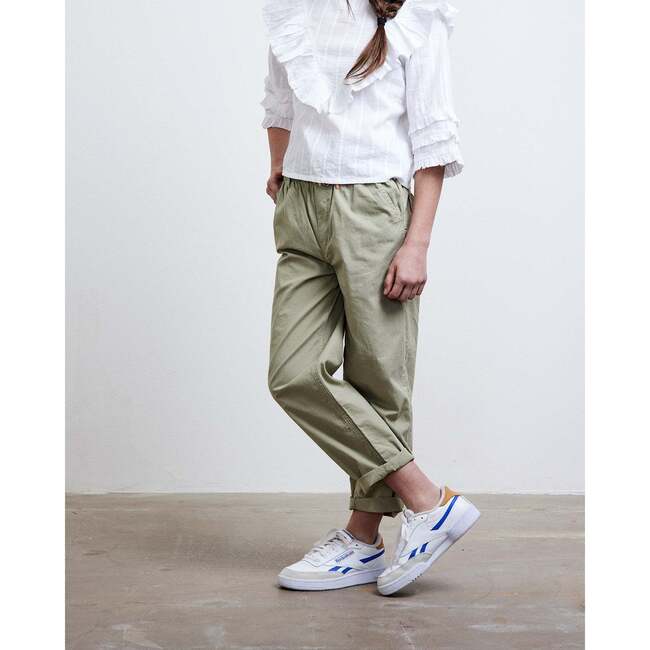 Alba High Rise Baloon Fit Ankle Pants, Light Olive - Pants - 6