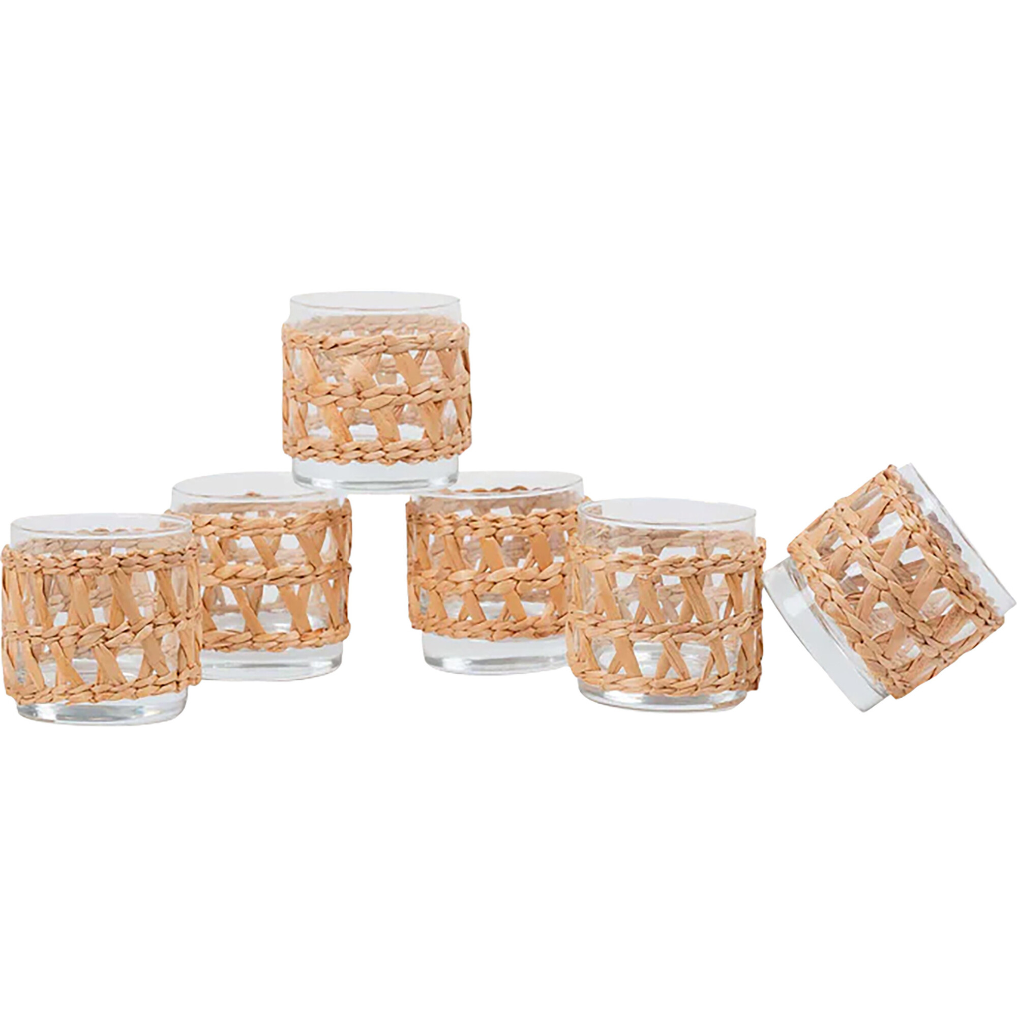 Seagrass Wrap Glassware Set of 6 - Other Accessories - 1