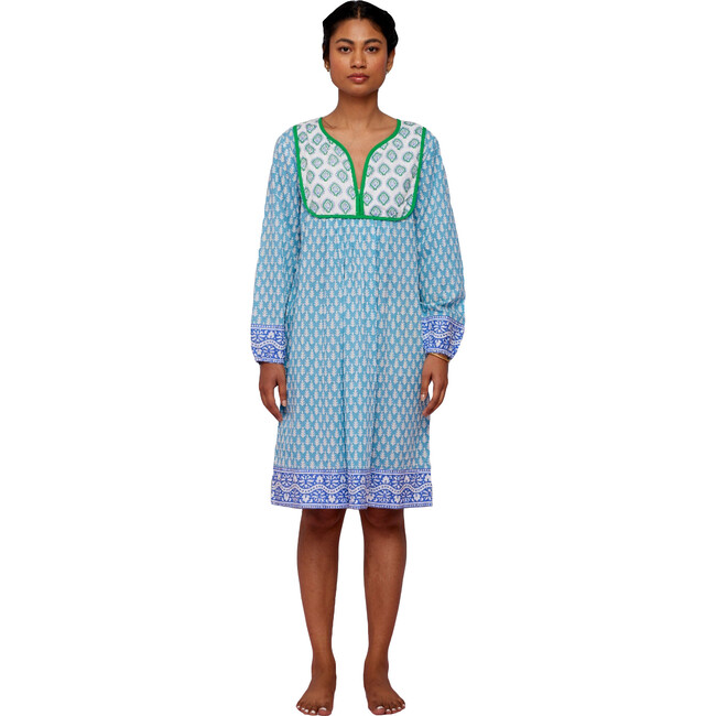 Jaipur Dress, Cornflower Blue - SZ Blockprints Dresses | Maisonette