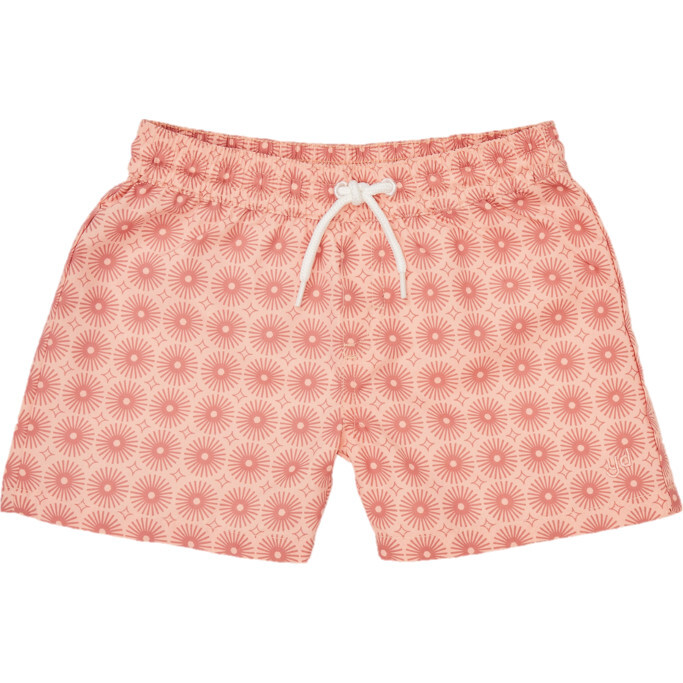 Ozark Elastic Waist Drawstring Swim Print Shorts, Sol - Swim Trunks - 1