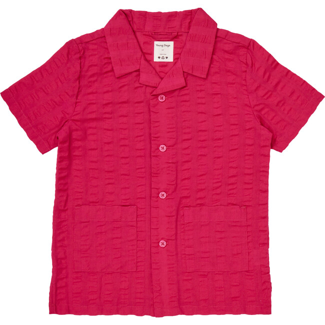 Nantucket 2-Pocket Seersucker Shirt, Beetroot Purple