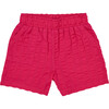 Marco Elastic Waist Seersucker Shorts, Beetroot Purple - Shorts - 1 - thumbnail