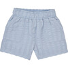 Marco Elastic Waist Seersucker Shorts, Subdued Blue - Shorts - 1 - thumbnail