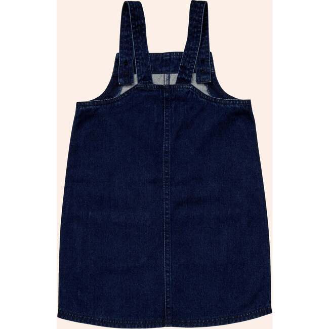 Sarasota 2-Pocket Pinafore Dress, Dark Wash Denim - Dresses - 3