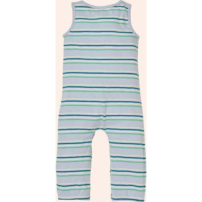 Everglades Round Neck Sleeveless Long Striped Romper, Levi - Rompers - 3