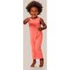 Everglades Round Neck Sleeveless Long Romper, Peach Pink - Rompers - 2