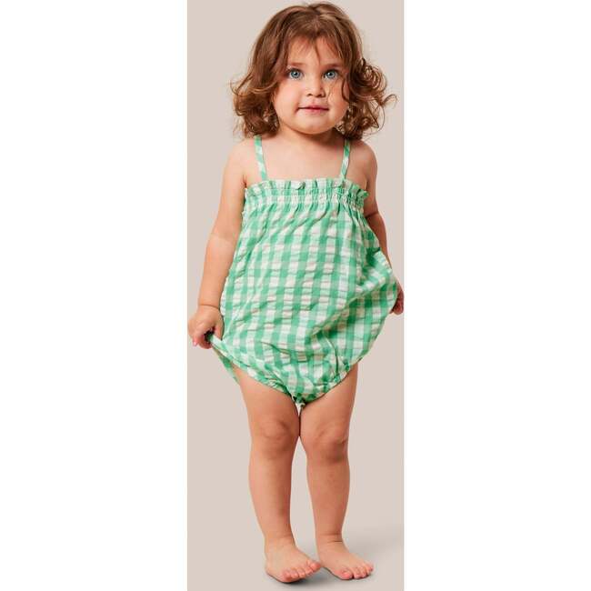 Tiburon Ruffled Smock Neck Strappy Romper, Calvin - Rompers - 4