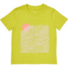 Azores Crew Neck Short Sleeve Print Tee, Yellow Plum - T-Shirts - 1 - thumbnail