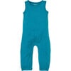 Everglades Round Neck Sleeveless Long Romper, Biscay Bay - Rompers - 1 - thumbnail