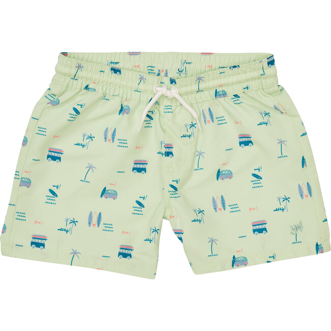 Baby Ozark Elastic Waist Drawstring Print Swim Shorts, Riley