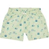 Baby Ozark Elastic Waist Drawstring Print Swim Shorts, Riley - Swim Trunks - 1 - thumbnail