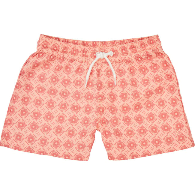 Baby Ozark Elastic Waist Drawstring Print Swim Shorts, Sol - Swim Trunks - 2