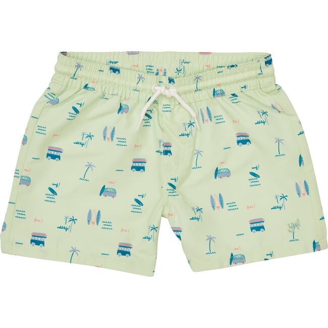 Baby Ozark Elastic Waist Drawstring Print Swim Shorts, Riley - Swim Trunks - 2