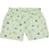 Baby Ozark Elastic Waist Drawstring Print Swim Shorts, Riley - Swim Trunks - 2