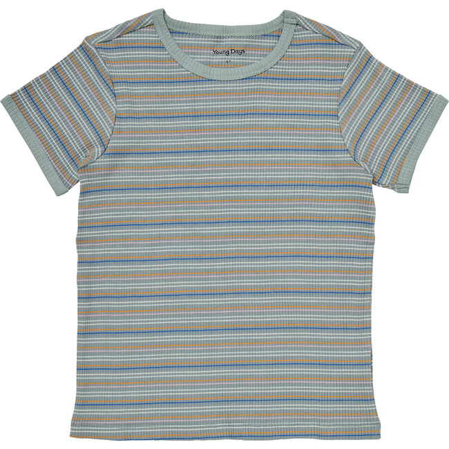Anaheim Contrast Piped Ribbed Striped Tee, Hannah