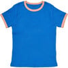 Anaheim Contrast Piped Ribbed Tee, Palace Blue - T-Shirts - 1 - thumbnail