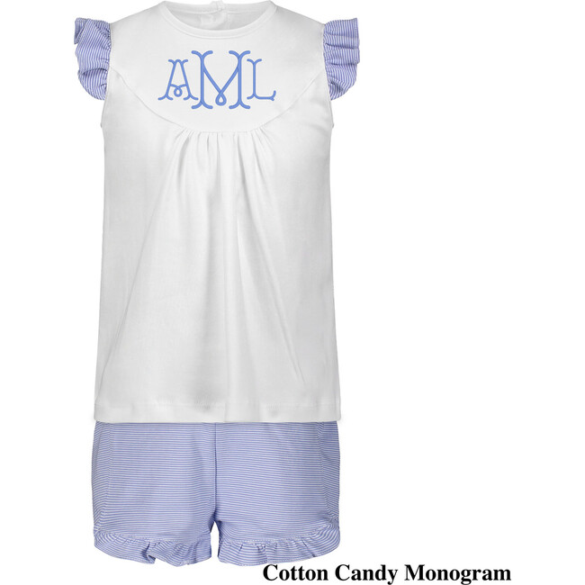 Ella Girls' Pima Cotton Short Set, Stripes - Mixed Apparel Set - 3