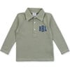 Finn Pima Cotton Long Sleeve Polo for Boys, Green Stripes - Shirts - 3