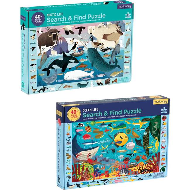 Search & Find Puzzle Set: Arctic & Ocean Life, multi - Puzzles - 1