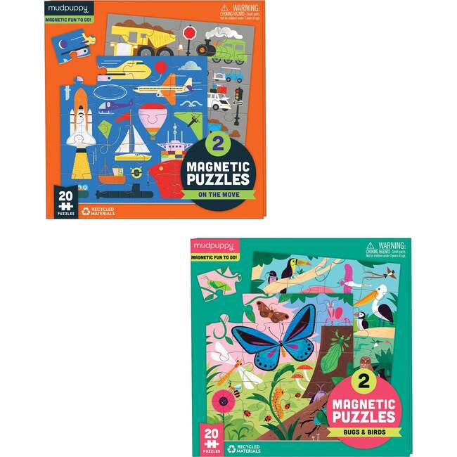 Magnetic Puzzle Set: On the Move and Bugs & Birds, multi - Puzzles - 1